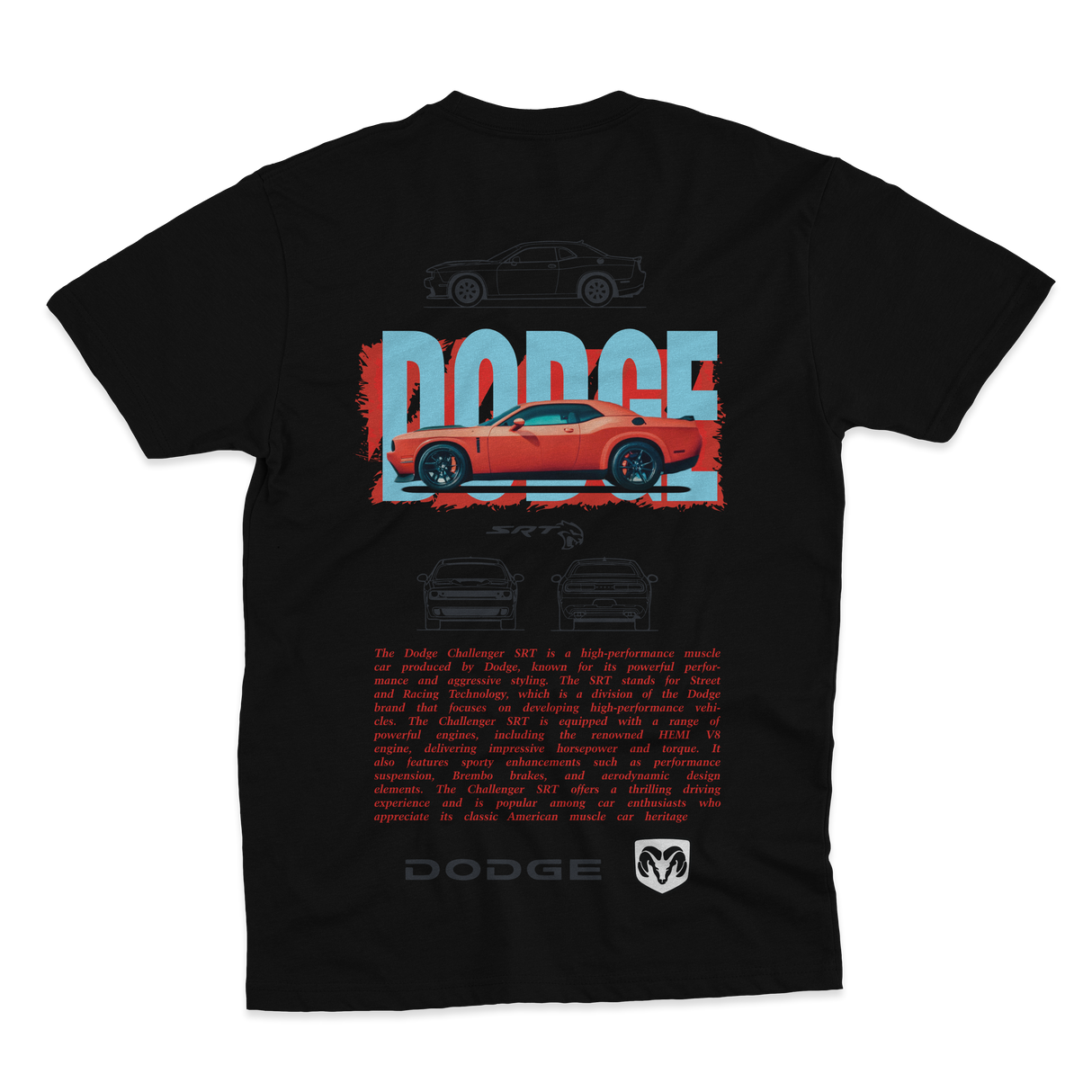 CAMISETA DODGE CHALLENGER SRT